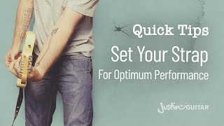 Quick Guitar Tips 7  Set Your Strap For Optimum Performance  Guitar Lesson QT007 [upl. by Occir]