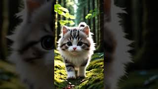 Cute cat walking for peace music cat relaxing relaxingmusic lionplays chillout [upl. by Ronym]