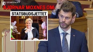 Bjørnar Moxnes R om statsbudsjettet 2019 [upl. by Tonye526]