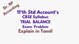 Trial Balance 11th Accountancy CBSE Exam Problem [upl. by Nej45]