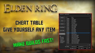 Elden Ring Cheat Table  How to Get any Items or Runes CHEAT ENGINE [upl. by Yusuk]