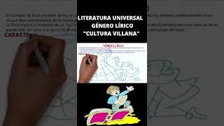 Género Lirico  Características Géneros Literarios culturavillana [upl. by Ackley]