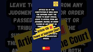 article 136 of constitutionofindia Power of Supreme Court to grant special leave shorts india [upl. by Lytle546]