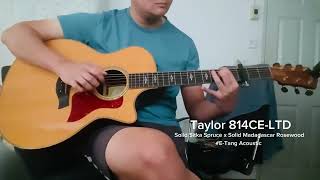 Taylor 814CELTD Solid Sitka Spruce x Solid Madagascar Rosewood  ETang Acoustic [upl. by Goebel124]