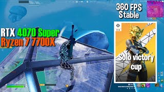 RTX 4070 Super  Ryzen 7 7700x  Fortnite season 4  Solo cash cup  Performance mode  1080p 360FPS [upl. by Nahgaem]