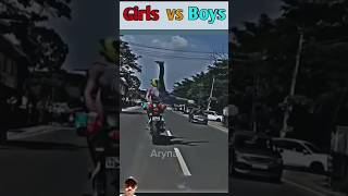 Girls vs boys bike stunts girlavsboys gta funnyriding rider funny streetride kidride lady [upl. by Sivaj311]