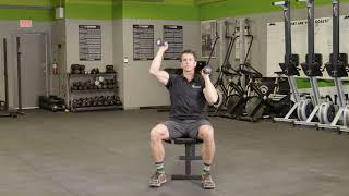 Dumbbell Seated Press Alternating Pronation Grip [upl. by Odraode622]