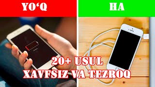 Telefon batareyasini tezroq va xavfsizroq zaryad qilish uchun 20 ta usul [upl. by Cathyleen]