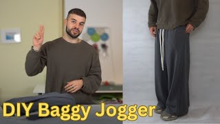 DIY unisex Baggy Jogginghose Nähanleitung Schnittmuster Pattern W07 [upl. by Orips]