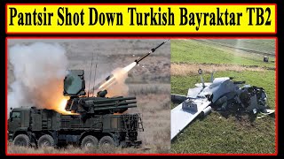 Russian Pantsir S1 System Down a Turkish Bayraktar TB2 Drone [upl. by Tildi]