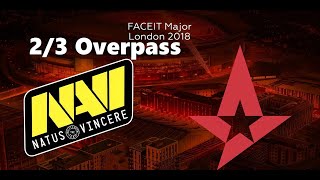 NaVi vs Astralis  23 Overpass Мажор FACEIT London 2018 Финал CSGO [upl. by Magnolia]