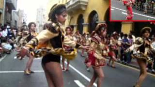 DANZA  SAYAS Y CAPORALES EN DESFILE POR LAS CALLES DE LIMA [upl. by Allicserp]