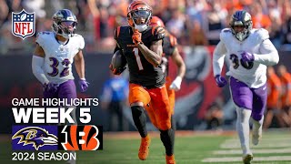 Baltimore Ravens vs Cincinnati Bengals Game Highlights  NFL 2024 Season Week 5 [upl. by Paxon]