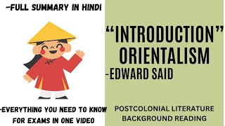 Edward Said ‘Introduction’ in OrientalismPostcolonial LiteratureBackground readings [upl. by Hindu]