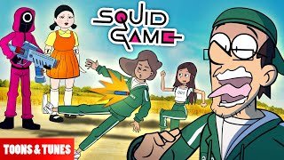 Squid Game Competition with my Family FGTeeV Animated [upl. by Lasala743]