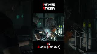 INFINITE MINIGUN VS BIRKIN Third Phase  Resident Evil 2 Remake [upl. by Tiduj]