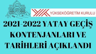 GANO İLE YATAY GEÇİŞ KONTENJANLARI VE TARİHLERİ AÇIKLANDI [upl. by Sihunn]