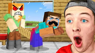 Reacting To TYPES Of PARENTS In MINECRAFT funny [upl. by Inattyrb76]