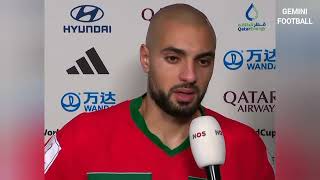 Sofyan Amrabat Gets Emotional And Cries During Post Match Interview After Morocco Beat Spain [upl. by Hendel]