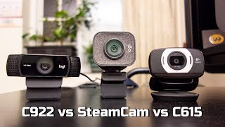 Logitech StreamCam vs C922 vs C615 webcam comparison [upl. by Aroz353]