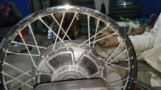 Electric Bike  Back Wheel Throw  Bike Wheel Maintenance  By Jawwad Wheel Through UP More [upl. by Darbee]