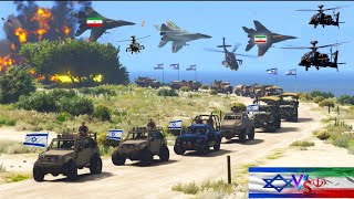 Irani Fighter Jets amp Helicopters Attack on Israeli Military Weapons Supply Convoy  GTA5 [upl. by Aneelahs]