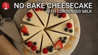 NoBake Cheesecake With Condensed Milk  Dessert with condensed milk [upl. by Gollin]