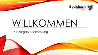 Bürgerversammlung Gemeinde Egelsbach 2023 [upl. by Intyre]