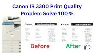 canon ir 3300 print quality problem  pcr roller problems [upl. by Leonhard]