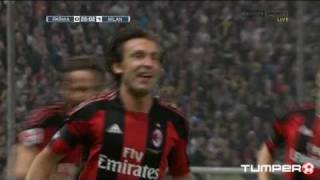 Parma  Milan  Andrea Pirlo insane goal [upl. by Nylsaj915]