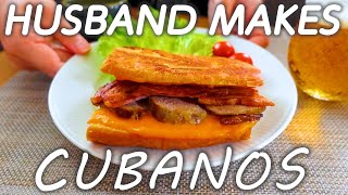 【Husband Cooking】CubanosRoast Pork Sandwich inspired by quotChefquot [upl. by Onitnas903]