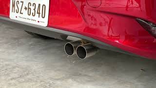 2019 MX5 Miata stock exhaust vs GoodWin Racing RoadsterSport SuperStreet exhaust [upl. by Salzhauer]