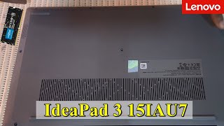 Lenovo IdeaPad 3 15IAU7 Upgrade Options [upl. by Aisereht]