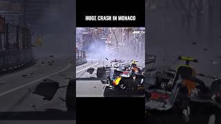 😱BIG CRASH AT MONACO😱  2024 Monaco GP f1 perez crash [upl. by Ronalda]