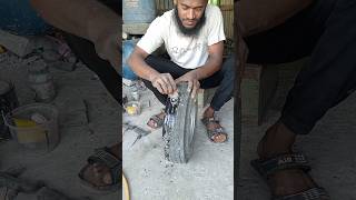 Auto tubeless tyre repairauto car tyre tires tubeless shortsrajutyreripiarig120 [upl. by Curry]