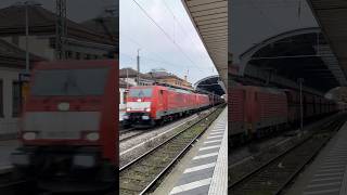 DB 189 0722 und 189  Siemens ES64F4 EuroSprinter mit Erzwagen Durchfahrt Bonn Hbf br189 [upl. by Azeret288]