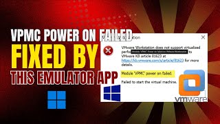 VPMC Power on failed problem in vmware fixed by this emulator  Watch till end [upl. by Eikcuhc974]