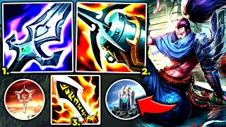 YASUO TOP 100 SHREDS THE ENTIRE ENEMY TEAM 1 BEST BUILD  S13 Yasuo TOP Gameplay Guide [upl. by Aerbas990]