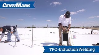 Induction welding of a TPO membrane [upl. by Neidhardt]