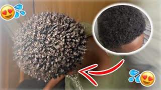 How To Get Curls For Short 4C Hair FAST Black Men🤩 [upl. by Buyers269]