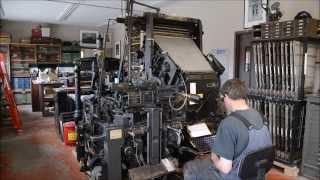 Model 31 Linotype at Gaspereau Press [upl. by Edmonda]