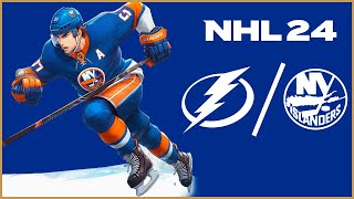 NHL 24 09 PC  Tampa Bay at NY Islanders FULL GAME [upl. by Dempstor967]