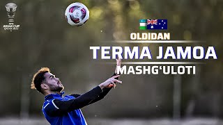 🇺🇿 Ozbekiston terma jamoasining Avstraliyaga qarshi oyindan avvalgi rasmiy mashguloti [upl. by Stormy]