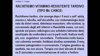 Z33B RACHITISMO VITAMINO RESISTENTE TARDIVO 27 [upl. by Atikaj575]