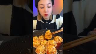 Juicy Momos Eating Challenge  asmr food funny eating shorts [upl. by Suravart]