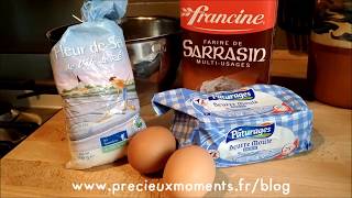 Recette pâte pour Galettes au Sarrasin [upl. by Araem]