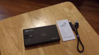 Qualcomm Quick Charge 3 0 ENEGON 10000mAh PowerBank Unboxing [upl. by Atnom]