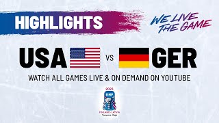 Highlights  USA vs Germany  2023 IIHFWorlds [upl. by Pratt]