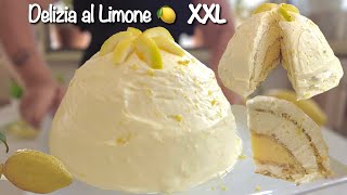 DELIZIA AL LIMONE XXL 🍋 SENZA COTTURA dolce fresco e veloce 🍋 [upl. by Annaert674]