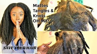 EFFECTIVELY Detangle MATTED KNOTTED TANGLED Hair  Natural Hair Length Retention [upl. by Eillam]